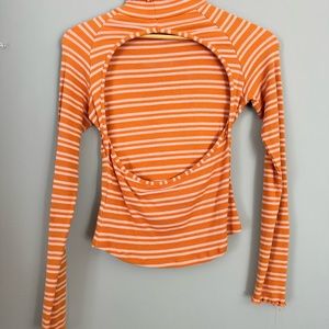 Free People Open Back Mock Neck